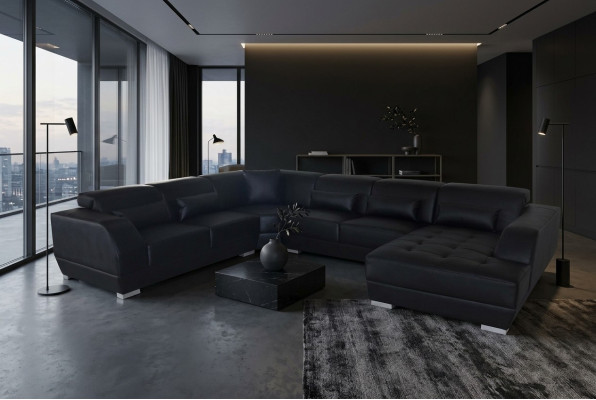 Narożnik Kanapa Siedziba Skóra Podkładka Design Narożnik Ustawić Żywy krajobraz Sofy Nowa Sofa