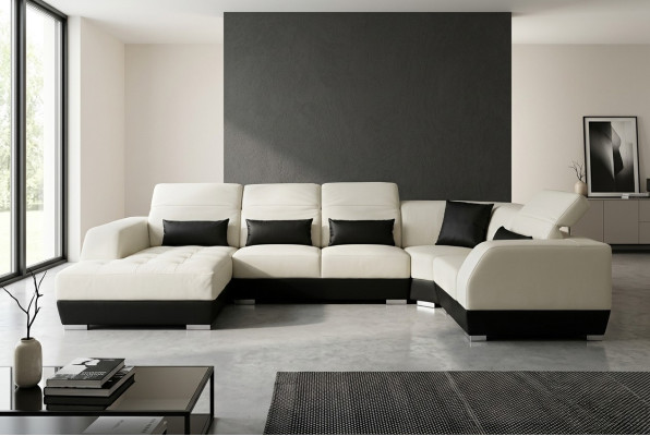 Luksusowa kanapa Żywy krajobraz U Shape Sofa Meble Podkładka Siedziba Ustawić Narożnik Kanapy