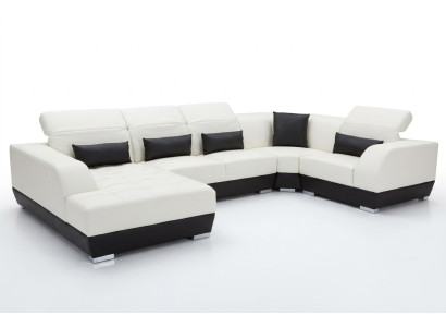 Luksusowa kanapa Żywy krajobraz U Shape Sofa Meble Podkładka Siedziba Ustawić Narożnik Kanapy