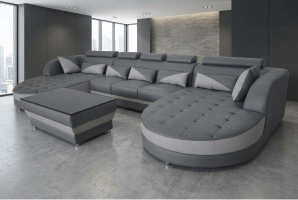 Skóra Sofa Modern Couch Podkładka Design Żywy krajobraz + Tabela