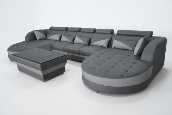 Skóra Sofa Modern Couch Podkładka Design Żywy krajobraz + Tabela
