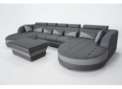 Skóra Sofa Modern Couch Podkładka Design Żywy krajobraz + Tabela