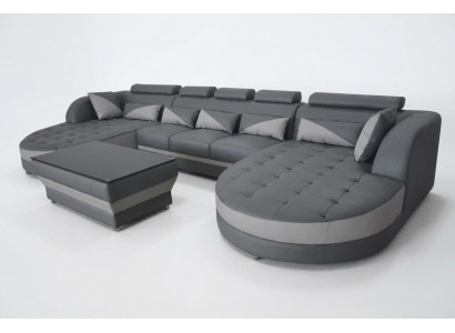 Skóra Sofa Modern Couch Podkładka Design Żywy krajobraz + Tabela