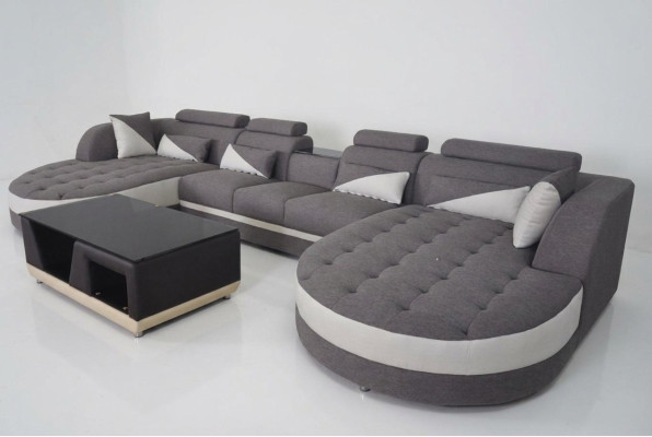 Narożnik Sofa Podkładka Kanapa Siedziba Ustawić Modern U Shape Żywy krajobraz Narożnik Skóra