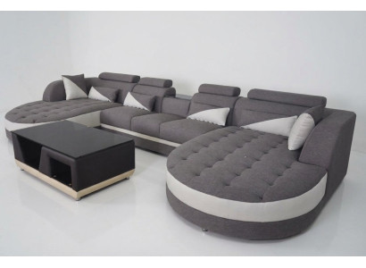 Narożnik Sofa Podkładka Kanapa Siedziba Ustawić Modern U Shape Żywy krajobraz Narożnik Skóra