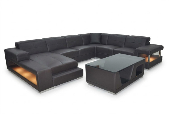 Sofa Ustawić Podkładkę Siedziba Zestaw Narożnikowa kanapa stolik kawowy Sofa Skóra Couchen Nowość G8017