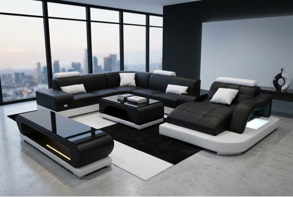 Sofa Couch Podkładka Siedziba Narożnik Nowoczesne kanapy U Shape Żywy krajobraz Ustawić New