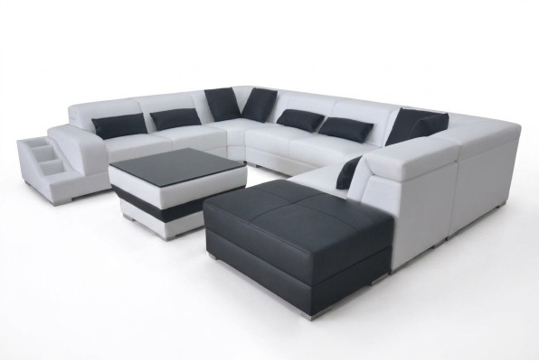 Skóra Narożnik Sofa Narożnik Żywy krajobraz Ustaw Design Modern Couch UForm G8008 Sofy