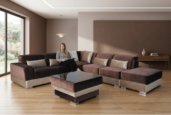 Narożnik Sofa Podkładka Kanapa Siedziba Narożnik Skóra Ustawić Tabela Żywy krajobraz