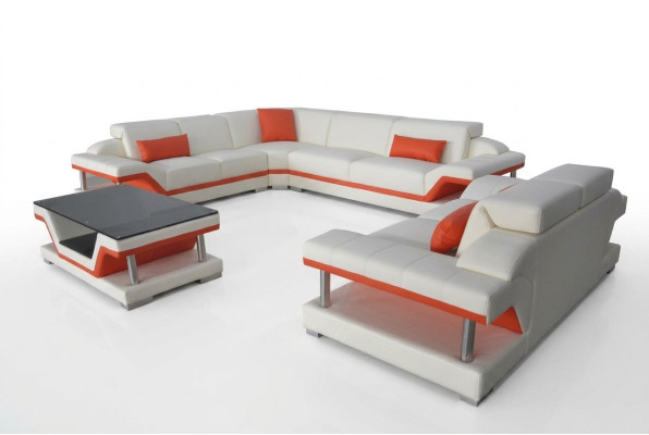 Narożnik Sofa Podkładka Kanapa Siedziba Narożnik Skóra Ustawić Żywy krajobraz Modern