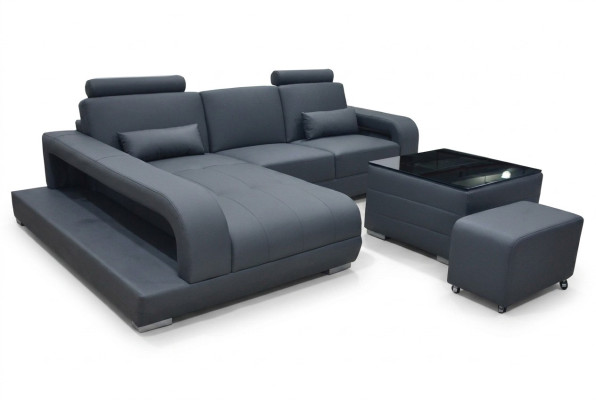 Kanapa XXL Narożnikowa kanapa Skóra Żywy krajobraz Ustawić Design Nowoczesna sofa w kształcie litery L F3017C