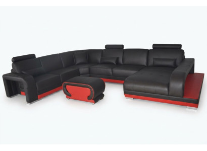 Living Couch Skóra Sofa Krajobraz Siedziba Podkładka Ustawić Narożnik Sofy Obcios Nowe