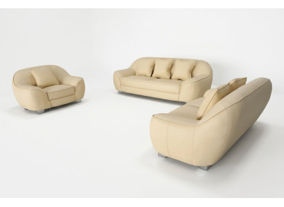 XXL Kanapa Narożnikowa kanapa Żywy krajobraz Design Nowoczesny Zestaw sofowy 3+2+1 F3013