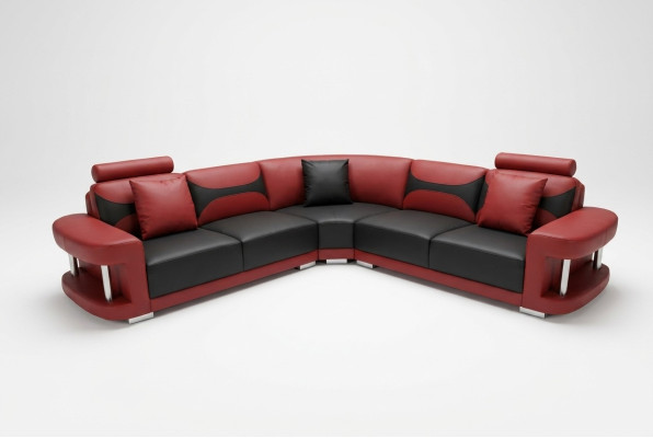 Skóra Modern XXL Couch Żywy krajobraz Skórzana sofa Zestaw sofowy Sofa L-Shape F3001B