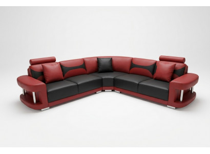 Skóra Modern XXL Couch Żywy krajobraz Skórzana sofa Zestaw sofowy Sofa L-Shape F3001B