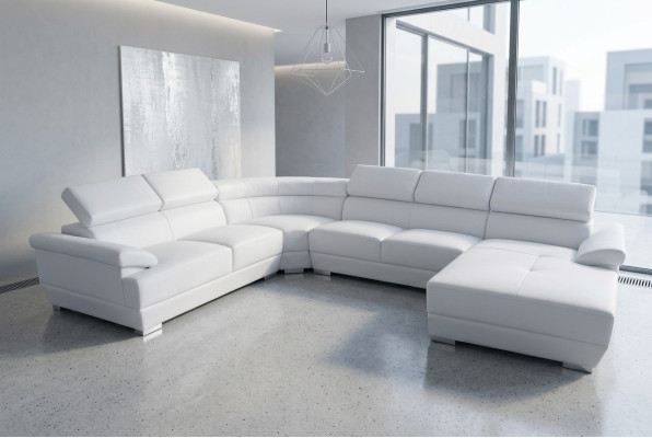 Living Couch Skóra Sofa Krajobraz Siedziba Podkładka Ustawić Narożnik Sofy Obcios Nowe