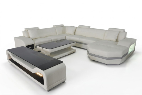 Skóra Narożnik Sofa Podkładka Kanapy Żywy krajobraz Luksusowy Ustaw Narożnik Sofy Couch
