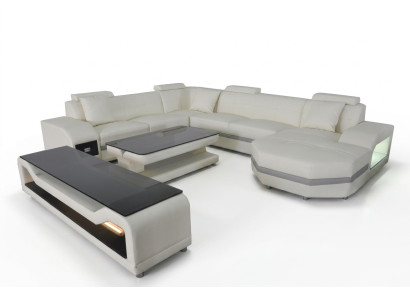Skóra Narożnik Sofa Podkładka Kanapy Żywy krajobraz Luksusowy Ustaw Narożnik Sofy Couch