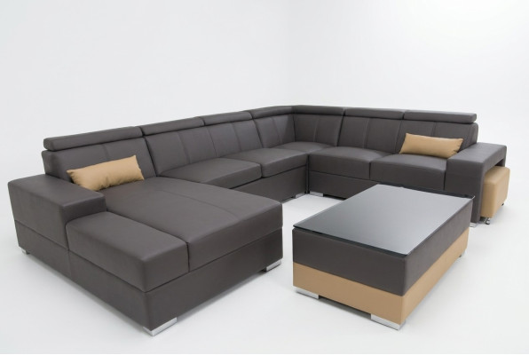 Living Skóra Sofa Krajobrazowa Kanapa Podkładka Ustawić Narożnik Sofy Siedziba Obcios Nowe