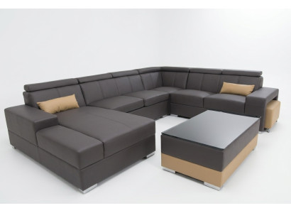 Living Skóra Sofa Krajobrazowa Kanapa Podkładka Ustawić Narożnik Sofy Siedziba Obcios Nowe