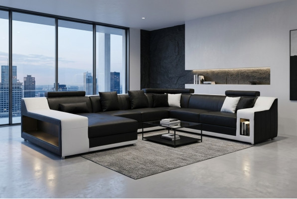 Living Couch Skóra Sofa Krajobraz Podkładka Ustawić Narożnik Sofy Siedziba Obcios Nowe