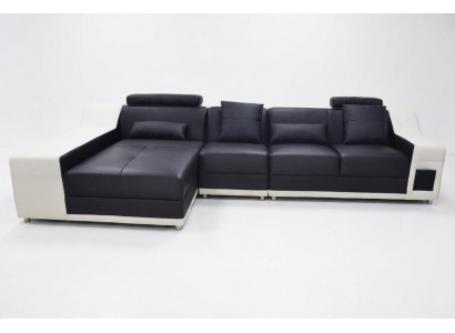 Narożnik Skóra Modern XXL Couch Żywy krajobraz Skórzana sofa w kształcie litery L B2017B