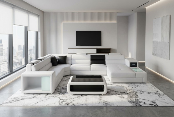Design Skóra Podkładka Narożnik Skóra Siedziba Sofa Podkładka Narożnik Living Landscape Pokój Nowy