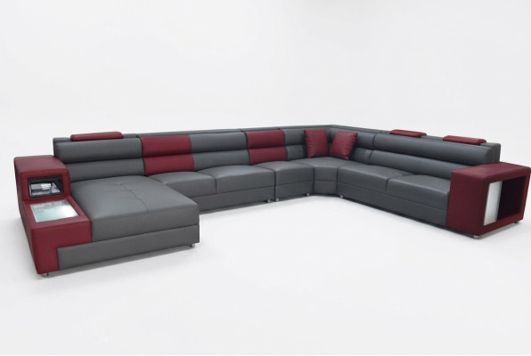 Projektant Skóra Podkładka Siedziba Narożnik Skóra Sofa Podkładka Narożnik Krajobraz Pokój XXL
