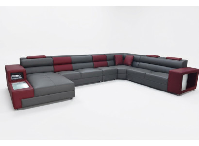 Projektant Skóra Podkładka Siedziba Narożnik Skóra Sofa Podkładka Narożnik Krajobraz Pokój XXL