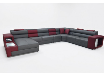 Projektant Skóra Podkładka Siedziba Narożnik Skóra Sofa Podkładka Narożnik Krajobraz Pokój XXL