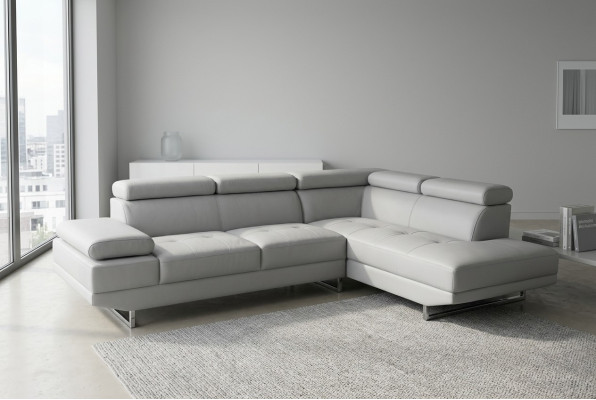 Narożnik Skóra Modern XXL Couch Żywy krajobraz Skórzana sofa w kształcie litery L B2003