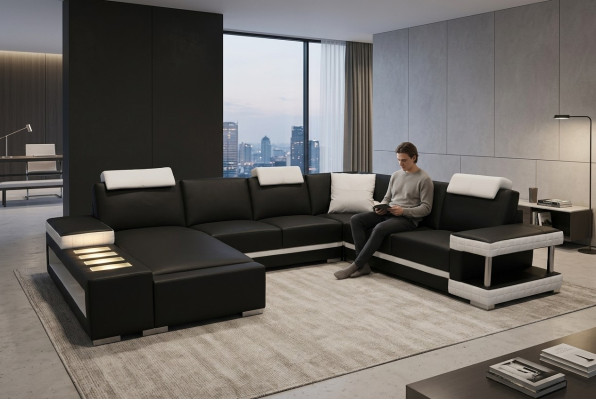 Projektant Skóra Podkładka Narożnik Sofa Podkładka Narożnik Krajobraz Pokój Big Skóra