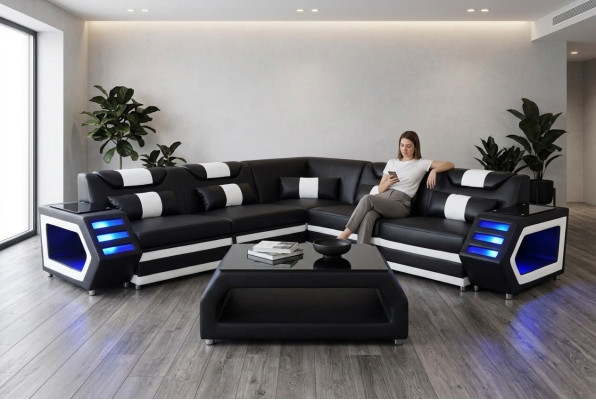 Designerska Podkładka Kanapa Narożnik Skóra Narożnik Sofa Podkładka Krajobraz Pokój