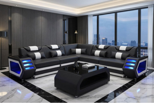 Designerska Podkładka Kanapa Narożnik Skóra Narożnik Sofa Podkładka Krajobraz Pokój