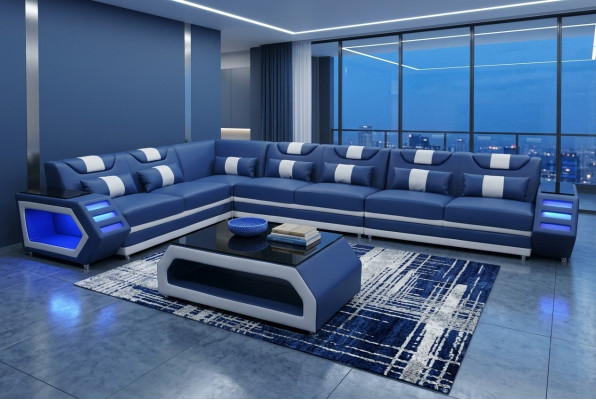 Projektant Skóra Podkładka Siedziba Narożnik Sofa Podkładka Narożnik Krajobraz Pokój XXL