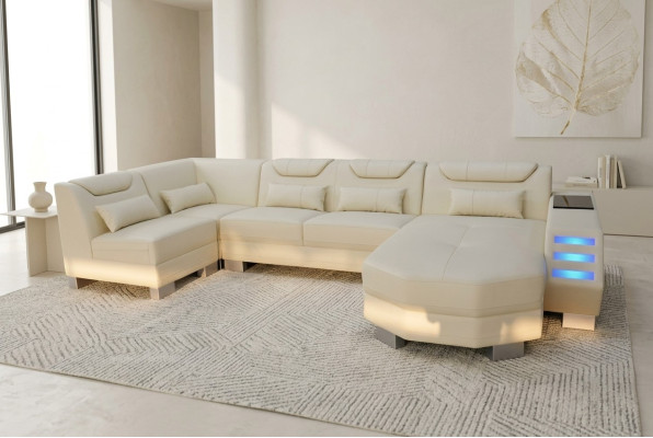 Designerska kanapa Narożnik Skóra Podkładka Narożnik Sofa Podkładka Krajobraz Pokój Skóra Siedziba