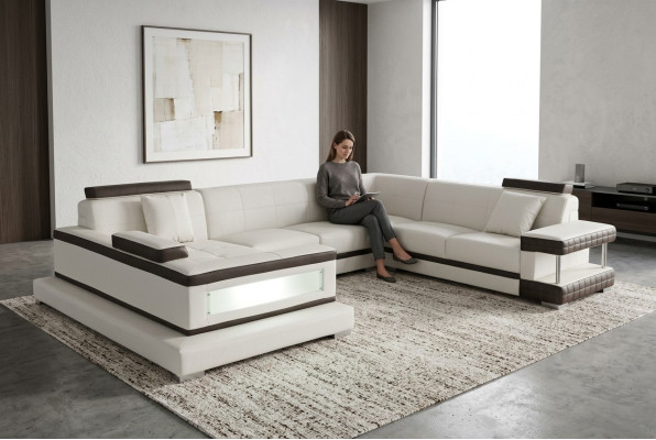 Design Skóra Podkładka Siedziba Narożnik Skóra Sofa Podkładka Narożnik Krajobraz Pokój New Living