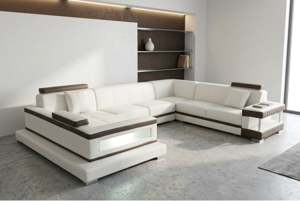 Design Skóra Podkładka Siedziba Narożnik Skóra Sofa Podkładka Narożnik Krajobraz Pokój New Living