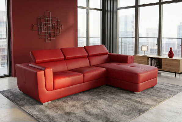 Design Skóra Podkładka Siedziba Narożnik Skóra Narożnik Krajobraz Pokój New Living Sofa Podkładka