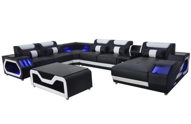 Design Skóra Podkładka Siedziba Narożnik Skóra Narożnik Krajobraz Pokój New Living Sofa Podkładka