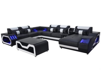 Design Skóra Podkładka Siedziba Narożnik Skóra Narożnik Krajobraz Pokój New Living Sofa Podkładka