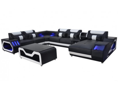 Design Skóra Podkładka Siedziba Narożnik Skóra Narożnik Krajobraz Pokój New Living Sofa Podkładka
