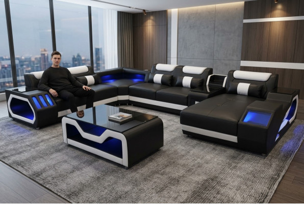 Design Skóra Podkładka Siedziba Narożnik Krajobraz Pokój Nowa Sofa Living Podkładka