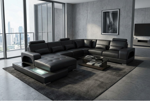 Design Skóra Podkładka Siedziba Narożnik Pokój Sofa Narożnik Sofy Projektant krajobrazu Living