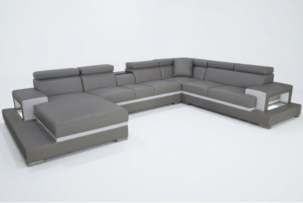 Design Skóra Podkładka Siedziba Pokój Sofa Narożnik Sofy Kanapa Designer Ustawić XXL