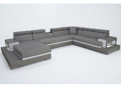 Design Skóra Podkładka Siedziba Pokój Sofa Narożnik Sofy Kanapa Designer Ustawić XXL