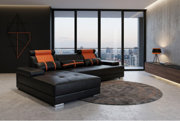 Design Skóra Podkładka XXL Siedziba Pokój Living Sofa Kanapa Designer Narożnik