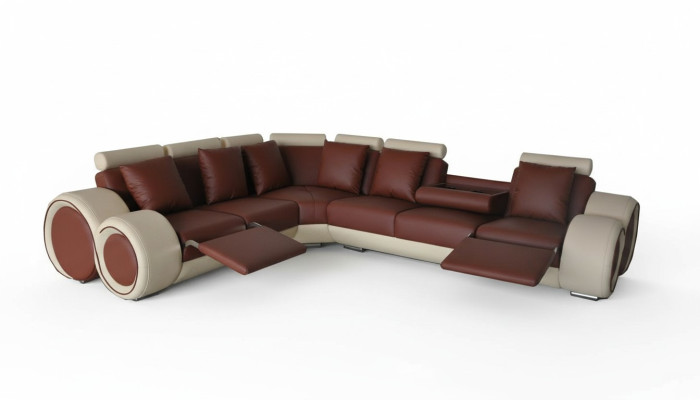 Design Skóra Podkładka XXL Siedziba Pokój Sofa Kanapa Designer Narożnik Ustawić