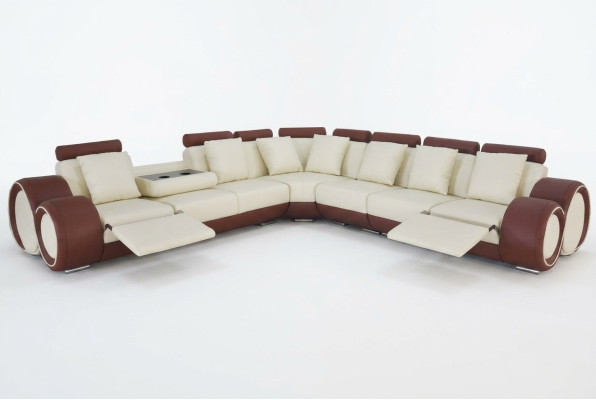 Design XXL Skóra Podkładka Siedziba Pokój Narożnik Living Sofa Couch Designer