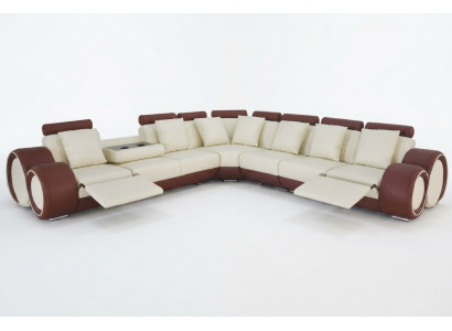 Design XXL Skóra Podkładka Siedziba Pokój Narożnik Living Sofa Couch Designer